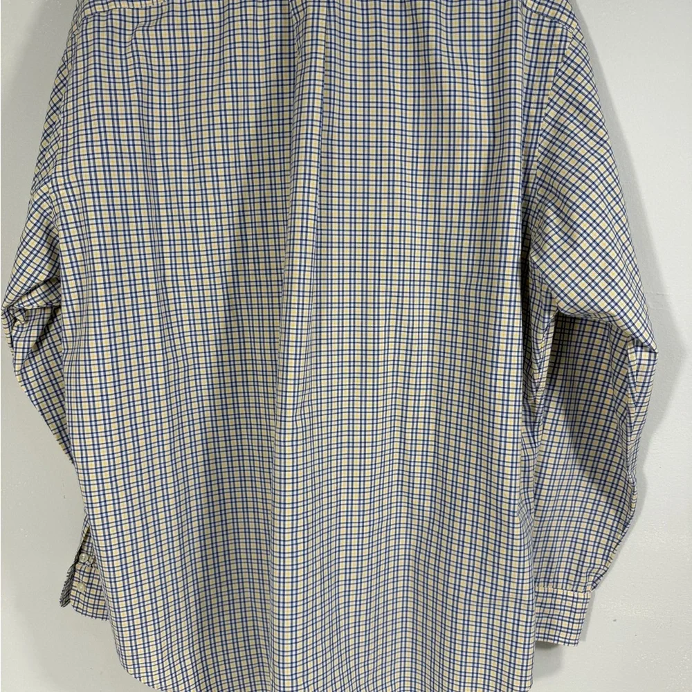 Polo by Ralph‎ Lauren Men's Blue yellow White long sleeve Plaid Shirt X-Large